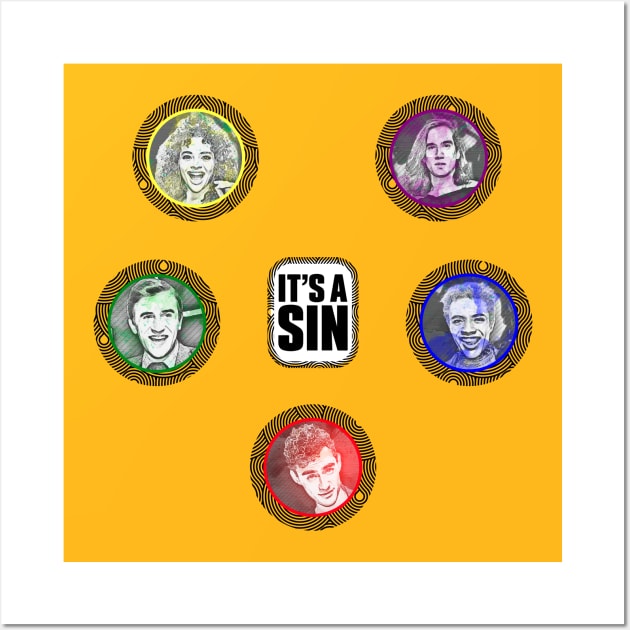It's a sin- Tv Show Cast Wall Art by PosterpartyCo